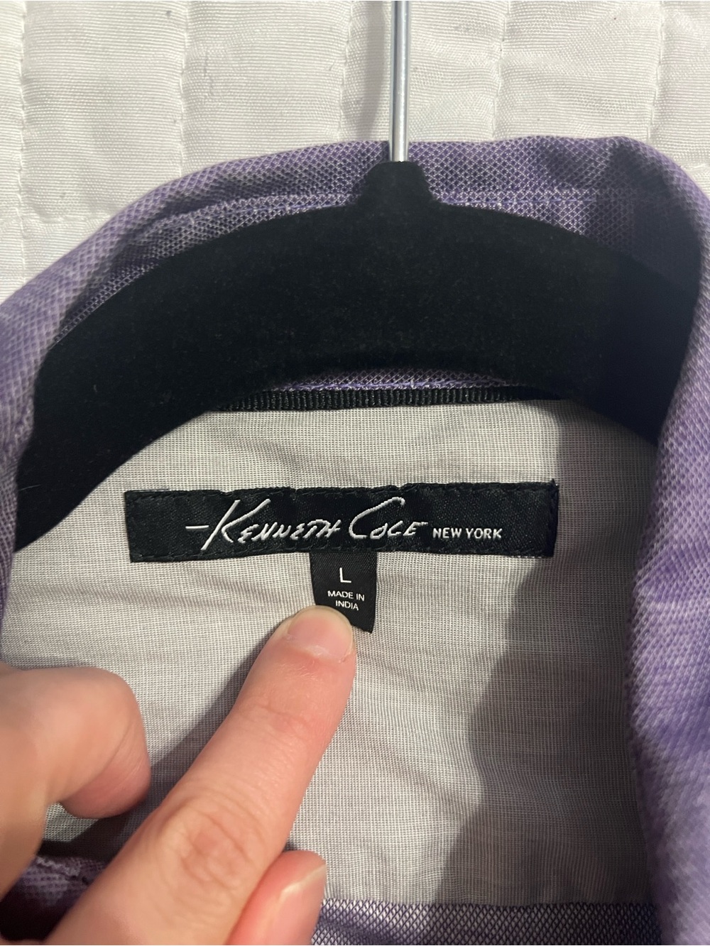 Kenneth Cole purple button down - Picture 3 of 4